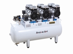 Compressore d'aria silenzioso da 90L Compressore d'aria dentale senza olio da 2500W