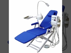 Clinica dentale mobile Sedia dentale pieghevole portatile con turbina sospesa
