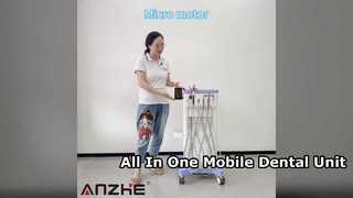 Unità dentale mobile portatile con compressore d'aria integrato Woodpecker Ultrasonic Scaler LED Curing Lig