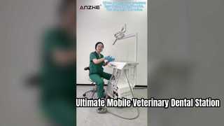 Stazione di trattamento dentale veterinario mobile versione Panda con lampada a 8 luci | Modello AP201-5