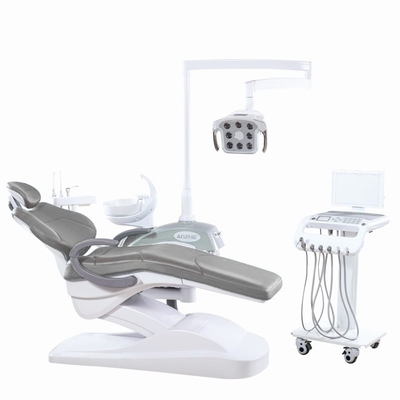 Sedile per il trattamento dentale di colore grigio Unità di strumenti mobili Confezione sedile dentale con ricordi