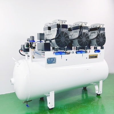 Compressore d'aria silenzioso da 90L Compressore d'aria dentale 2500W senza olio utilizzato per 6 sedie dentali