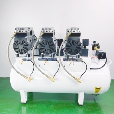 Compressore d'aria silenzioso da 90L Compressore d'aria dentale 2500W senza olio utilizzato per 6 sedie dentali