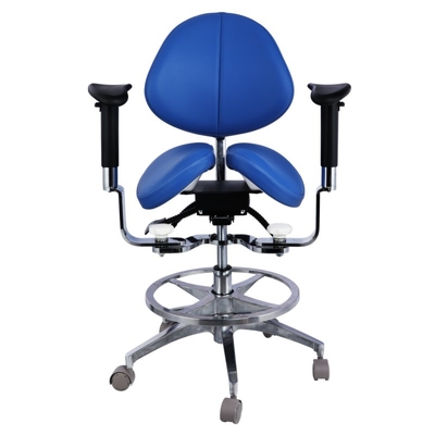 Sedile da sella ergonomica per dentisti sedile da sedile dentistico di lusso per dentisti in cuoio in microfibre sedile girevole