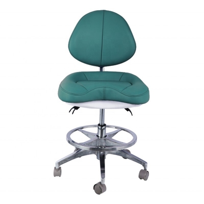 Scavo dentista in pelle morbida Sedia confortevole unica Altezza regolabile Sedia dentista con ruote
