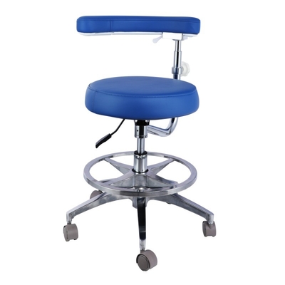 Sedile per mobili ospedalieri regolabile in altezza, in pelle in micro fibre, di forma rotonda, sgabello per dentisti