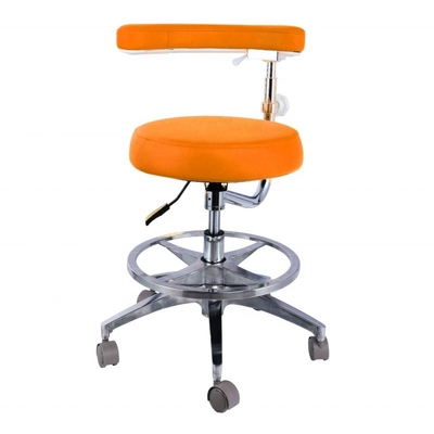 Sedile per mobili ospedalieri regolabile in altezza, in pelle in micro fibre, di forma rotonda, sgabello per dentisti