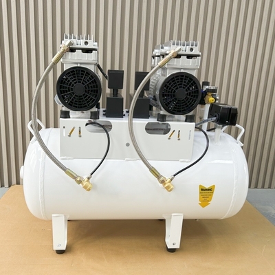 1100W compressore a pompa dentaria a vuoto 60L a basso rumore OEM/ODM compressore dental a doppio aria