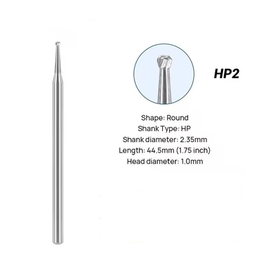 Tungsteno HP lucidante Carburo Bur 2,35mm dentale HP Carburo Bur per handpiece dritto