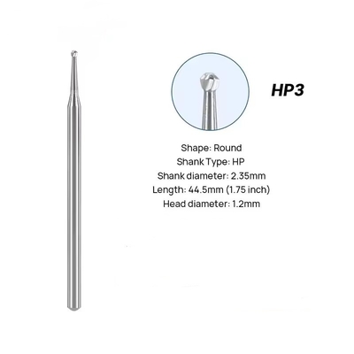 Tungsteno HP lucidante Carburo Bur 2,35mm dentale HP Carburo Bur per handpiece dritto