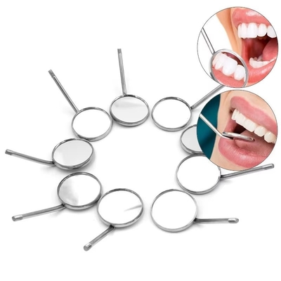 Antifoglia Dentista Strumento Specchio Piano In acciaio inossidabile Riflettori orali Specchio orale dentale autocalvabile