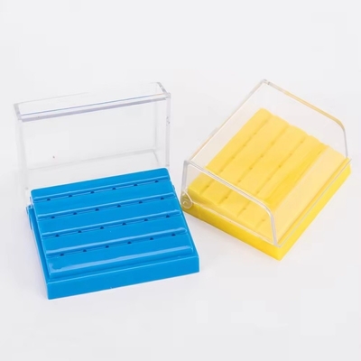 24 buchi Dentist Disinfection Burs Box Diverso colore Diamante Burs Holder Plastico Dental Burs Holder