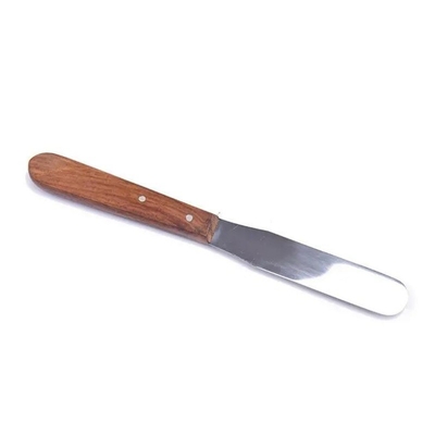 Materiale dentale in acciaio inossidabile Spatula di miscelazione Maniglia di legno Dental Lab Dental Plaster Spatula