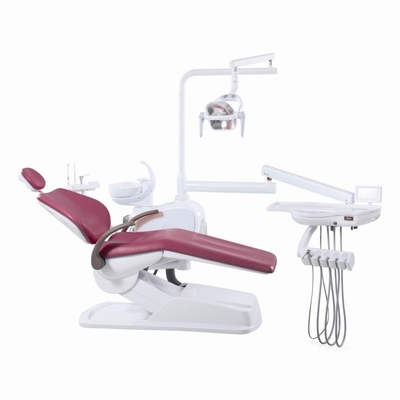 Disegno Economico Unità di sedie dentali in cuoio in PU con vassoio di funzionamento montato in basso