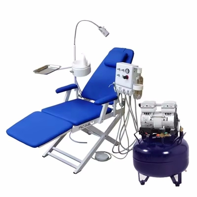 Clinica dentale mobile Sedia dentale pieghevole portatile con turbina sospesa