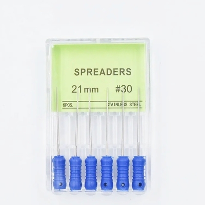 Endodonzia dentale Disperditori a dita conici 21/25mm in acciaio inossidabile per uso a mano Disperditori dentali con file del canale endodontico
