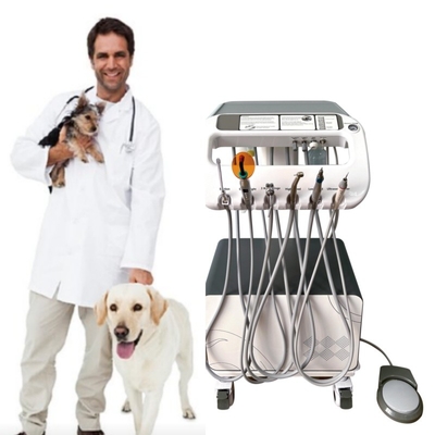 Apparecchiature dentistiche veterinarie Macchina per il trattamento dei denti degli animali da compagnia Muoviti a volontà Vet utilizza unità di trattamento dentale degli animali da compagnia con compressore