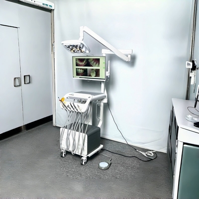Carrozzina dentale di lusso Servizio dentistico mobili Dispositivo portatile con lampada a LED sbiancante denti