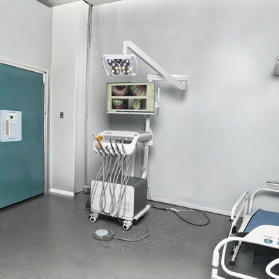 Equipaggiamento multifunzionale della clinica dentale Turbina dentale carrello dentale a basso rumore con compressore d'aria