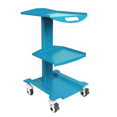 Mobili della clinica dentale carrello mobile con vassoio a tre strati colore design di acciaio inossidabile carrello mobile con presa incorporata