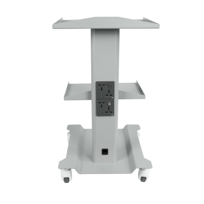 Mobili della clinica dentale carrello mobile con vassoio a tre strati colore design di acciaio inossidabile carrello mobile con presa incorporata