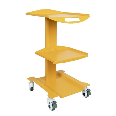 Salone di bellezza Cartone a tre strati Clinica dentale Ospedale Mobile Trolley Disegno personalizzato Accetta Cartone mobile dentale di colore giallo