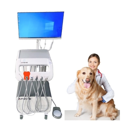 Dental Mobile Cart Veterinario Mobile Cart 550W Medical Trolley Pet Dental Care Vet Use Dental Treatment Unit