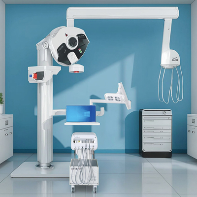Unità di trattamento dentale per animali Unità dentale veterinaria portatile per animali da compagnia Cartone dentale per veterinari con luce di funzionamento