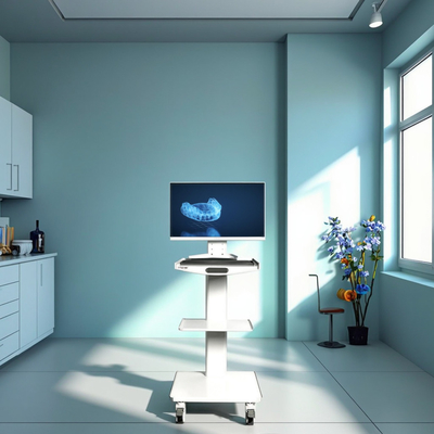 Ospedale Oral Scanner Mobile Nursing Cart 3 strati Dental Cart Mobile Trolley in acciaio inossidabile con presa incorporata