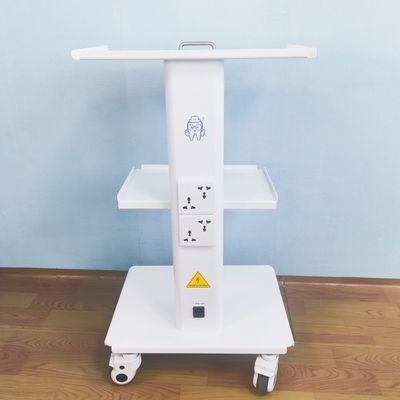 Cartello di strumenti mobili della clinica dentale Cartello di strumenti mobili dentali con cassa frenante Cartello di carrello portatile dentale con presa incorporata