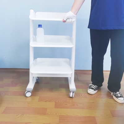 Ospedale Dental Metal Tool Cart 3 strati Dental Mobile Cart Tools Salone di bellezza Carrozzeria di stoccaggio
