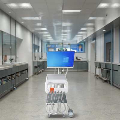 220V Mobile Dental Delivery Unit con computer e telecamera orale Set Europe Standard Portable Dental Cart