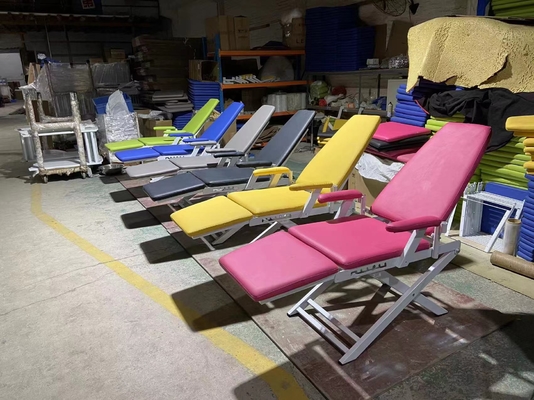 Unità poltrona dentale portatile pieghevole con vassoio strumenti e bacinella in acciaio inox e lampada mobile Poltrona dentale pieghevole