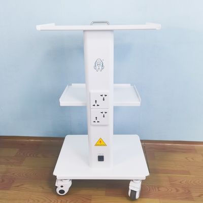 Carrello mobile per strumenti dentali di alta qualità, resistente, con presa integrata