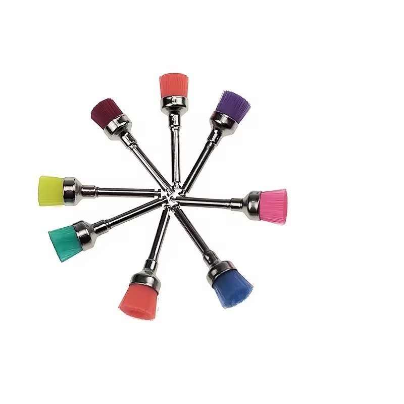 Colorato kit dentale usa e getta lucidatura spazzolino di nylon denti lucidatura spazzolino dentale prophy