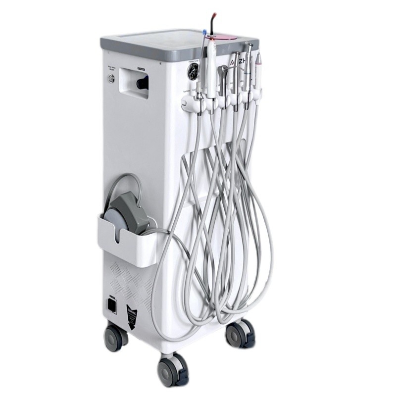 Clinica odontoiatrica mobile 550W Cartone di operazione dentale mobile Corpo in acciaio inossidabile Unità portatile dentale