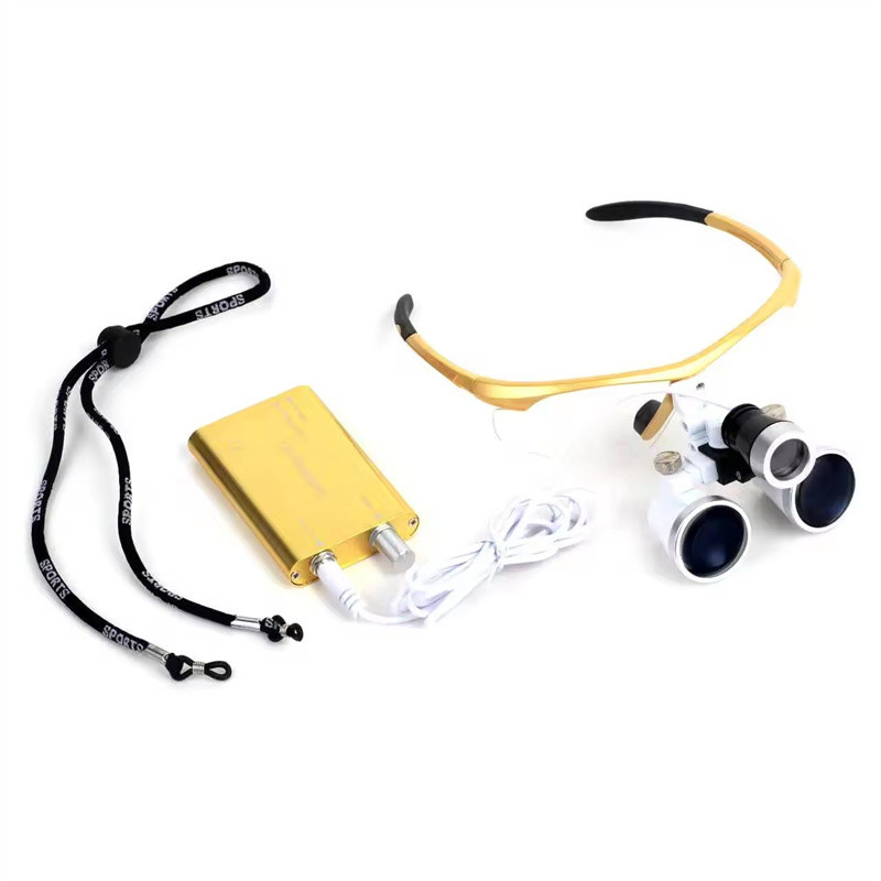 Lenti a ingrandimento chirurgiche senza fili con fari a LED Lighg Peso leggero Lunette chirurgiche dentali 3.5X