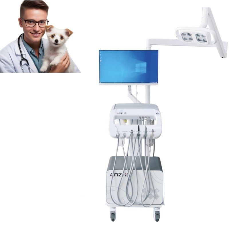 Carrello di trattamento dentale per animali Unità dentale veterinaria mobile per ospedali per animali clinica sistema dentale per animali venduto a caldo