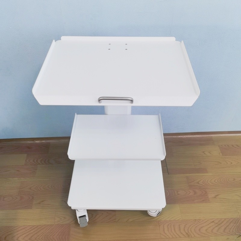 Carrello di strumenti mobili Carrello dentale con carrello di freno Carrello portabile dentario con presa integrata