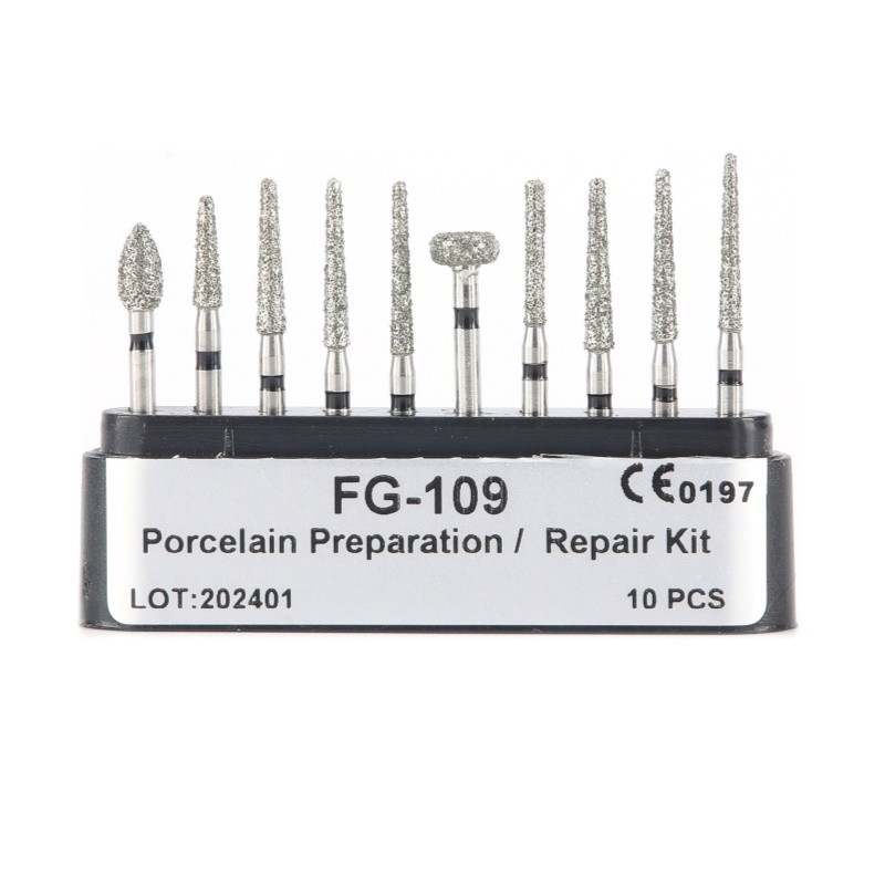 Fabbrica di fornitura calda Dental Diamond Bur Set Finishing Cavity Preparation Kit Direct High Speed Drill Bur