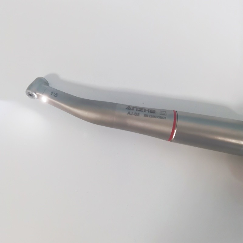 Aumento della velocità 1:5 Dental Handpiece Push Button Contra Angel Air Turbine Internal Spray Fibra ottica Dental Handpiece