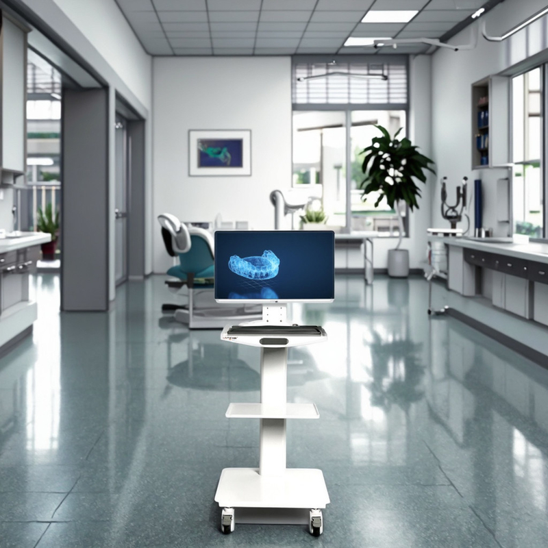 Apparecchiature per ospedali dentali Computer Mobile Dental Cart Mobile Hospital Trolley Mobile Cart in acciaio inossidabile con freno
