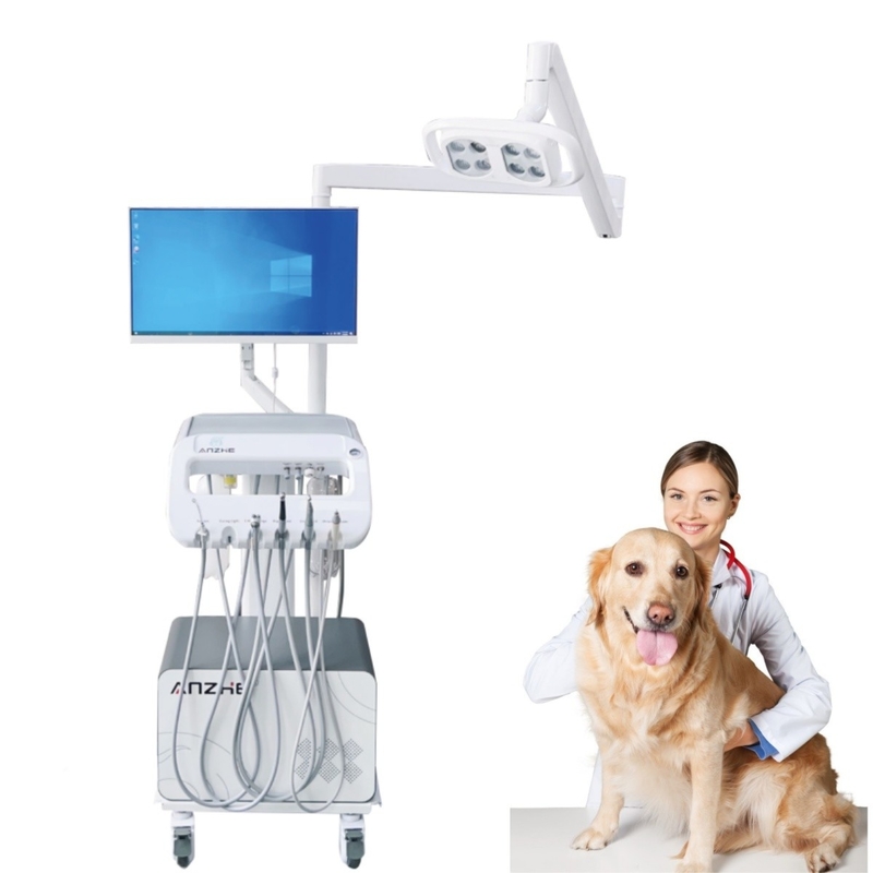 Foshan Professional Dental Factory Veterinario Utilizzo Portable Dental Unit con Operazione Leggera Pet Teeth Therapay Cart