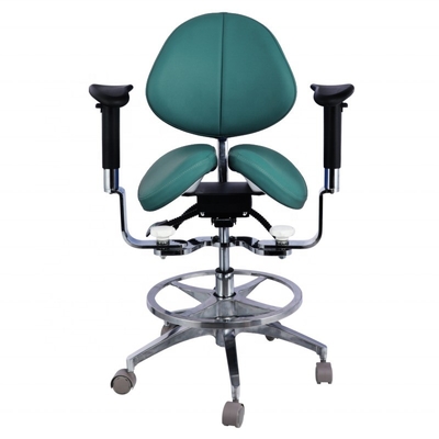 Sedile da sella ergonomica per dentisti sedile da sedile dentistico di lusso per dentisti in cuoio in microfibre sedile girevole