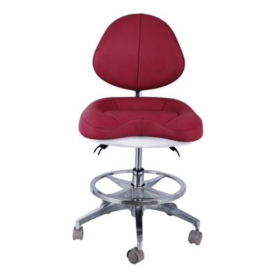 Scavo dentista in pelle morbida Sedia confortevole unica Altezza regolabile Sedia dentista con ruote
