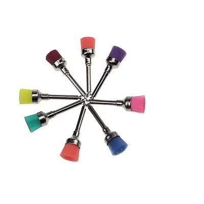 Un buon prezzo. Colorato kit dentale usa e getta lucidatura spazzolino di nylon denti lucidatura spazzolino dentale prophy in linea