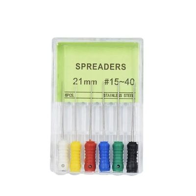 Un buon prezzo. Endodonzia dentale Disperditori a dita conici 21/25mm in acciaio inossidabile per uso a mano Disperditori dentali con file del canale endodontico in linea