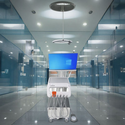 Un buon prezzo. Cartone per dentisti con computer Unità di carrello per dentisti portatile da 550W con compressore Set di trattamento dentale mobile carrello dentale in linea