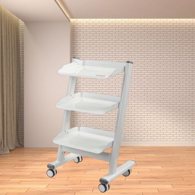 Carrello per strumenti odontoiatrici leggero a 3 strati in metallo con presa di corrente, carrello per strumenti medici