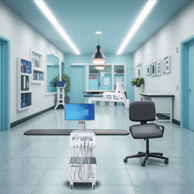 Carrello per trattamento dentale Anzhe Factory 550W Carrello dentale mobile con luce operativa a LED 220V Carrello dentale portatile